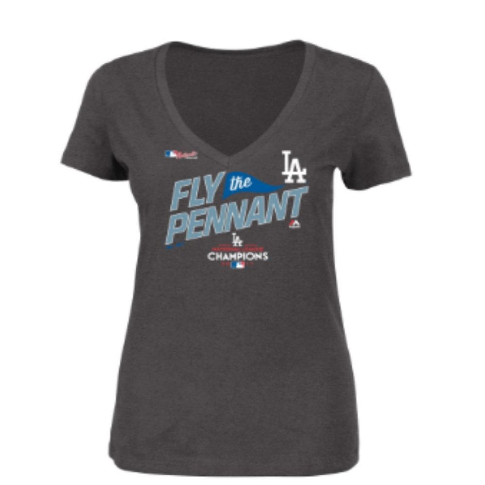 Los Angeles Dodgers Majestic Women's 2017 National League Champions Locker Tee